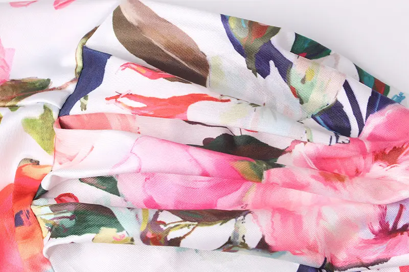 Women Printed One-shoulder Hip Skirt Dress Floral Spring Summer 2021 — feature 13