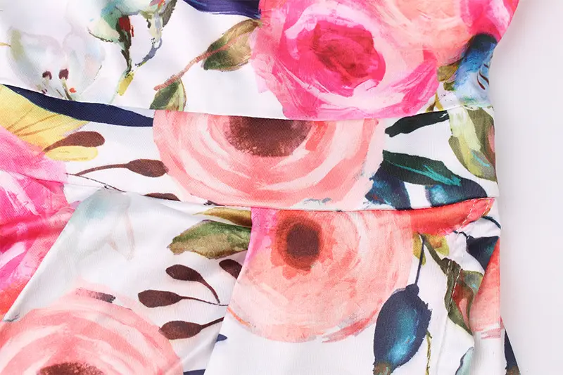 Women Printed One-shoulder Hip Skirt Dress Floral Spring Summer 2021 — feature 15