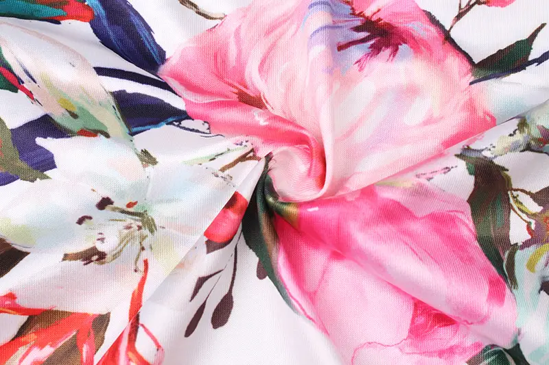 Women Printed One-shoulder Hip Skirt Dress Floral Spring Summer 2021 — feature 17