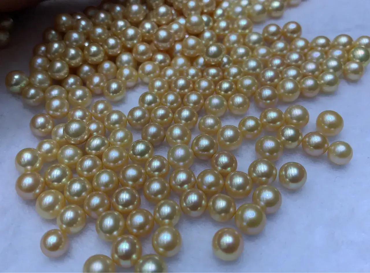 7-8mm Gold Skin Freshwater Pearl Beads Wholesale