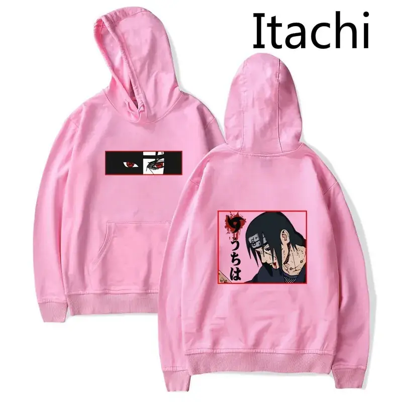 Naruto Hoodie Pink Men's Hooded Sweatshirt