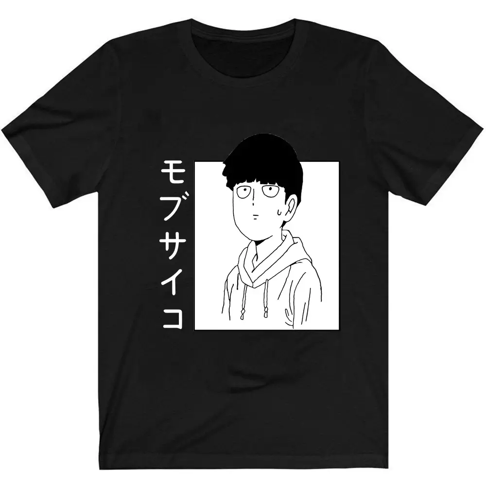 Mob Psycho 100 T-Shirt Light Blue Casual Men Women - Image 4