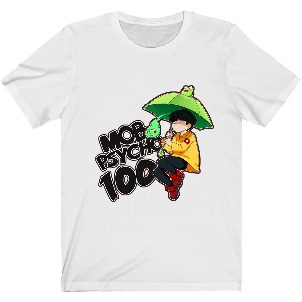 Mob Psycho 100 T-Shirt Light Blue Casual Men Women - Image 6