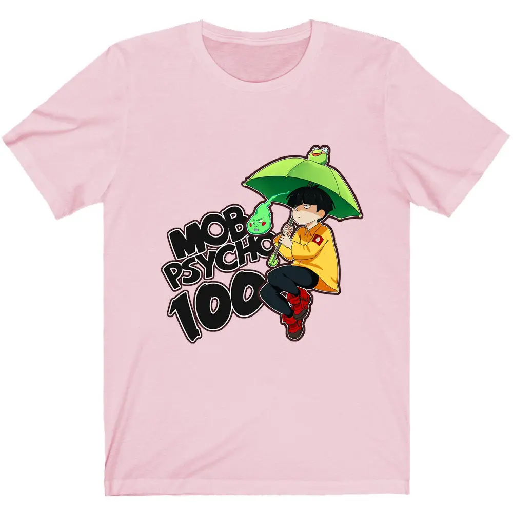 Mob Psycho 100 T-Shirt Light Blue Casual Men Women - Image 7
