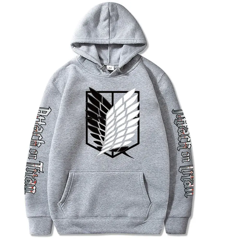 Cross-Brand Attack on Titan Hoodie Men Black - Image 4