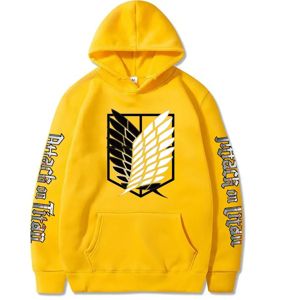 Cross-Brand Attack on Titan Hoodie Men Black - Image 2