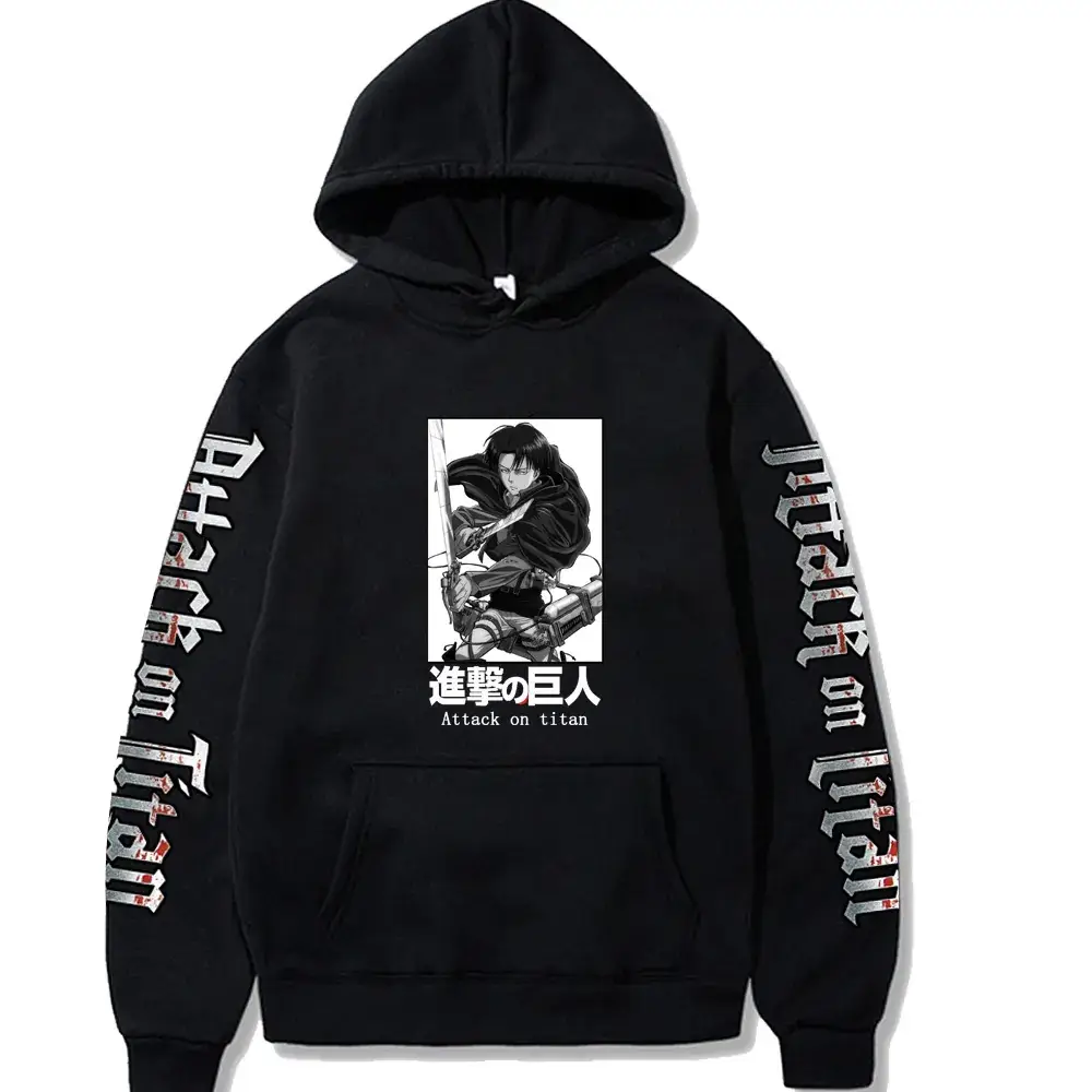Cross-Brand Attack on Titan Hoodie Men Black - Image 11