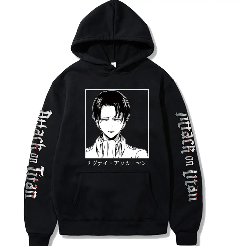 Cross-Brand Attack on Titan Hoodie Men Black - Image 17