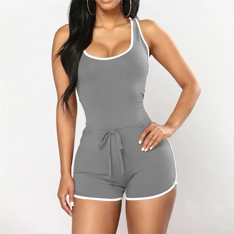 Women's Grey Cross Body Bralette Shorts Set - Image 10