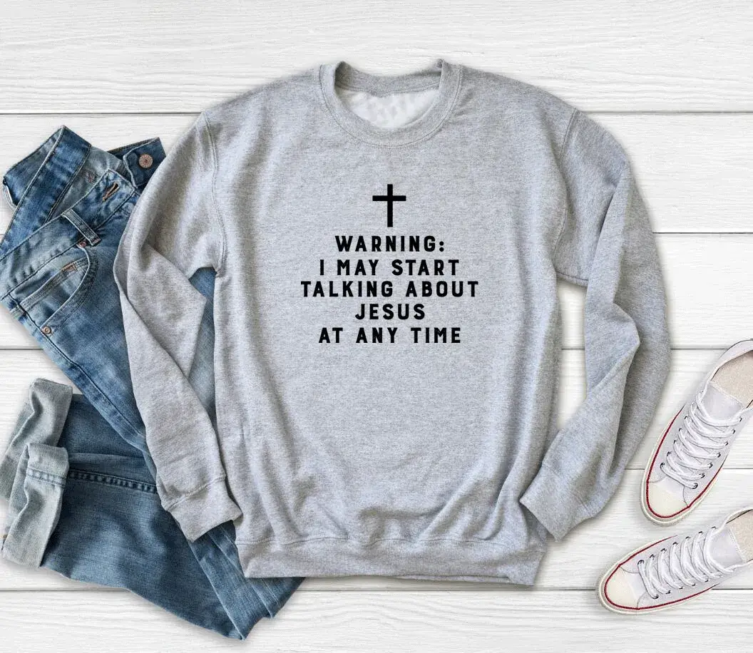 Black Cross Warning Sweatshirt Casual Top