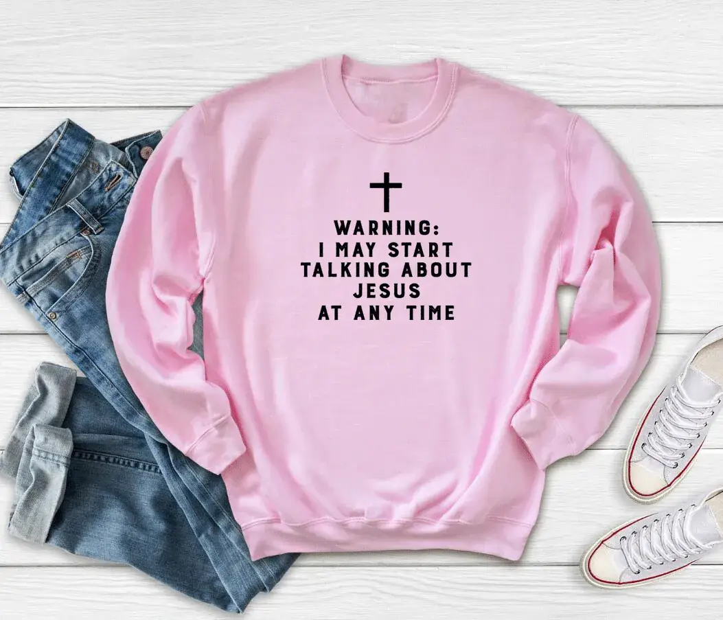 Black Cross Warning Sweatshirt Casual Top
