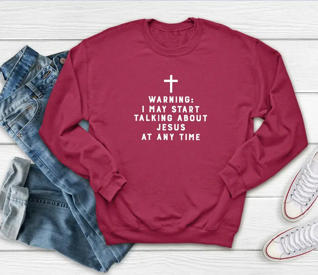 Black Cross Warning Sweatshirt Casual Top
