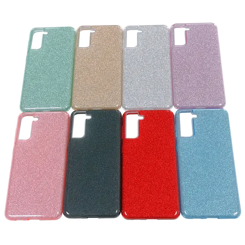 Red TPU Glitter Phone Case for Samsung S22 S23 Plus