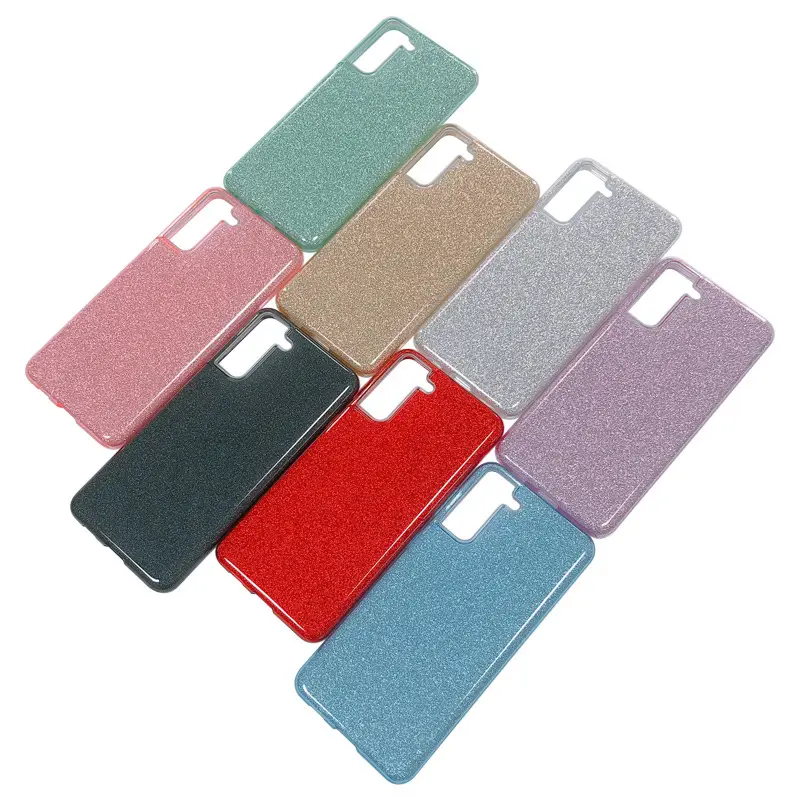 Red TPU Glitter Phone Case for Samsung S22 S23 Plus