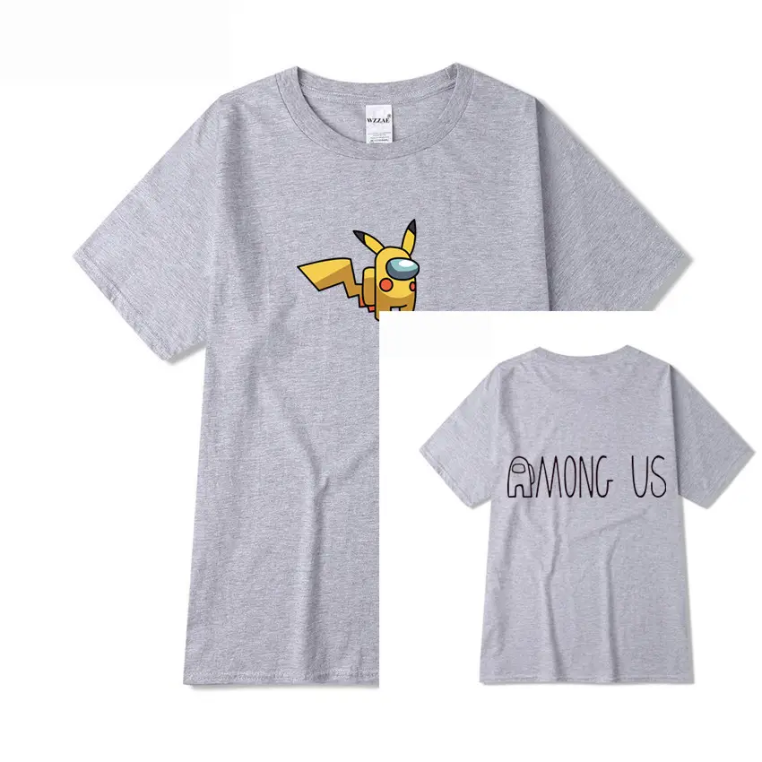 Red Among Us Printed T-Shirt Set for Men Women Cotton Summer Casual - Image 3