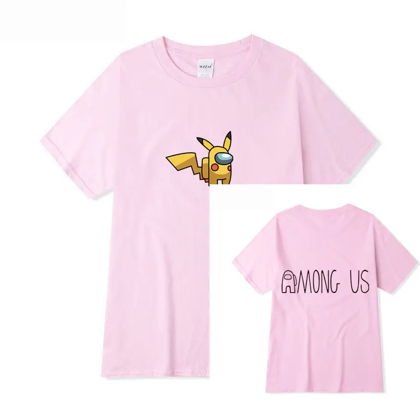 Red Among Us Printed T-Shirt Set for Men Women Cotton Summer Casual - Image 7