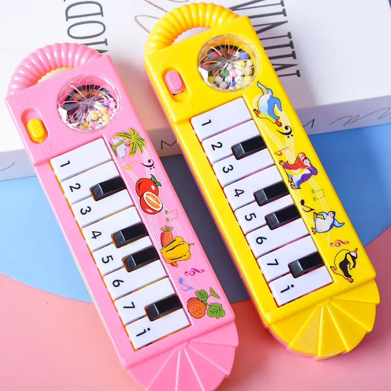 Electric Keyboard Guitar Toy for Girls Boys Pink Yellow