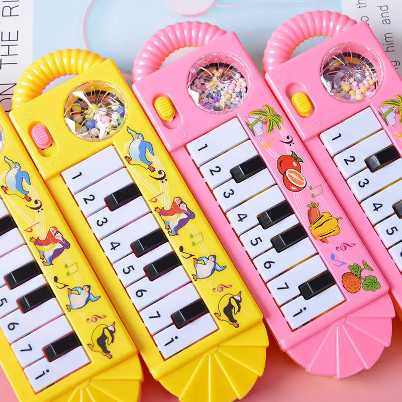 Electric Keyboard Guitar Toy for Girls Boys Pink Yellow