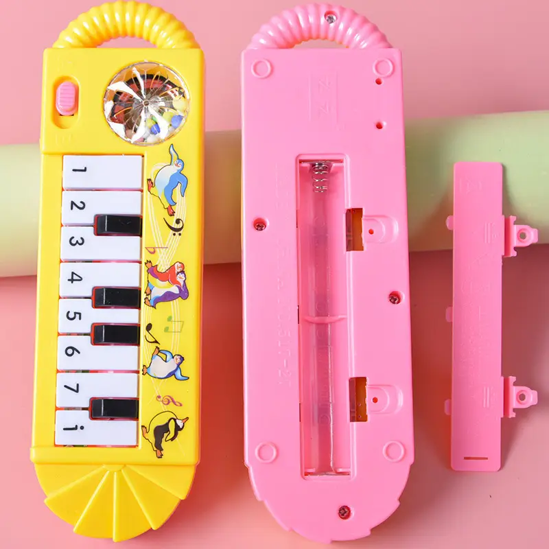 Electric Keyboard Guitar Toy for Girls Boys Pink Yellow