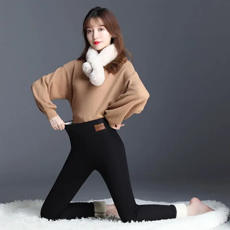 New Women's Fleece Leggings High Waist Warm Winter Pants — feature 36