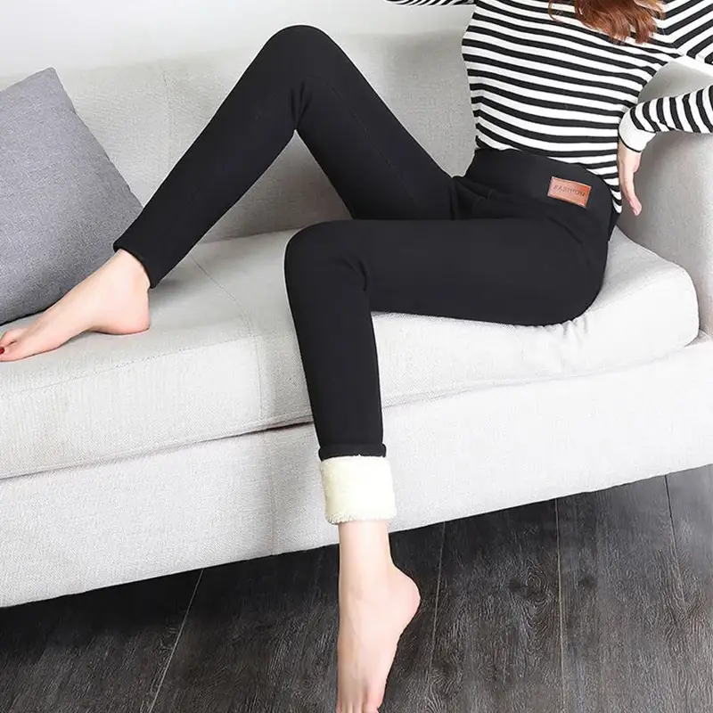 New Women's Fleece Leggings High Waist Warm Winter Pants — feature 37