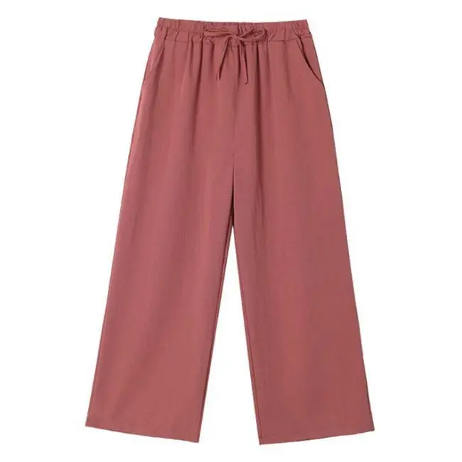 Women Wide Leg Pants Summer Loose High Waist Straight Pants Korean Style Slim Look - Image 10