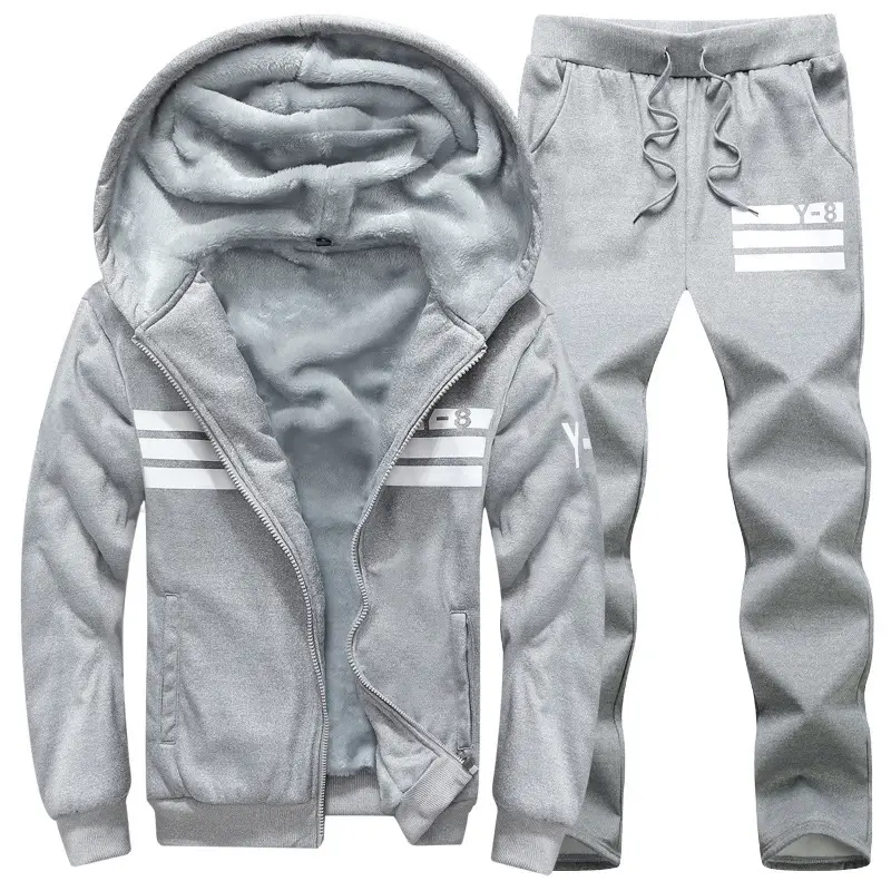 Men's Navy Blue Y8 Hoodie Track Suit Winter Plus - Image 4