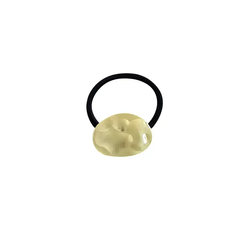 Women's Cold Style Metal Hair Tie Ring Black - Image 12