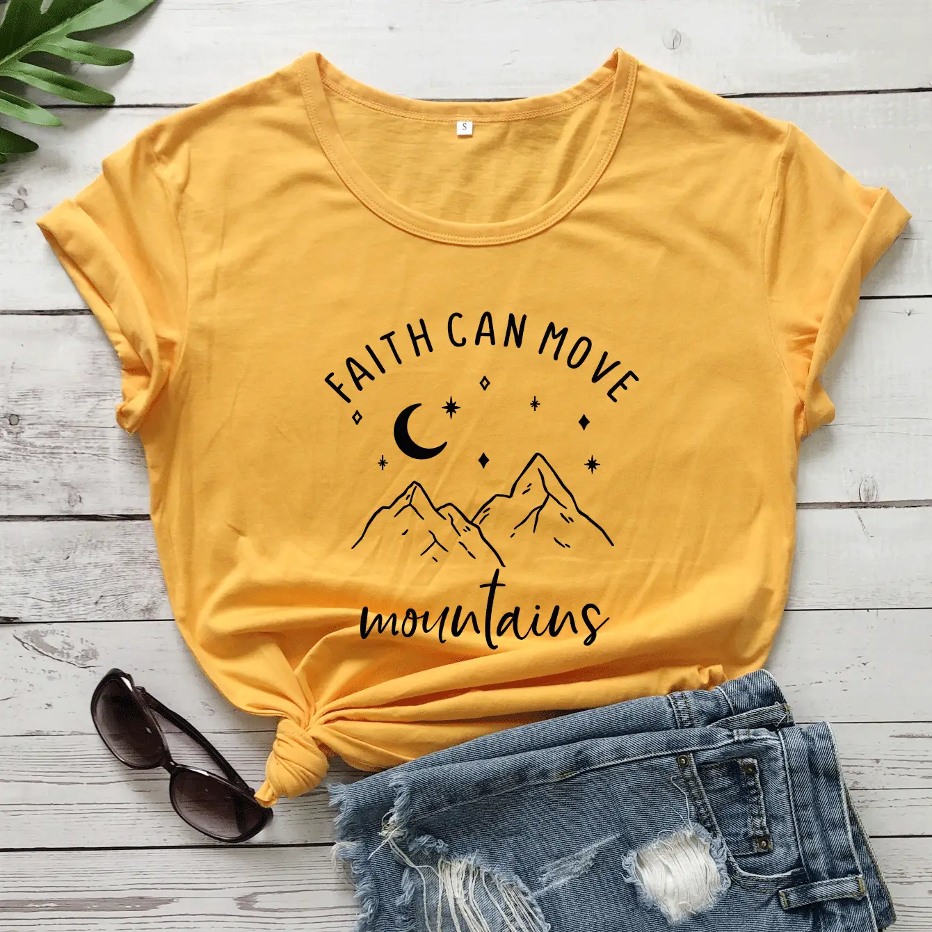 Pink Faith Can Move Mountains T-Shirt - Image 5