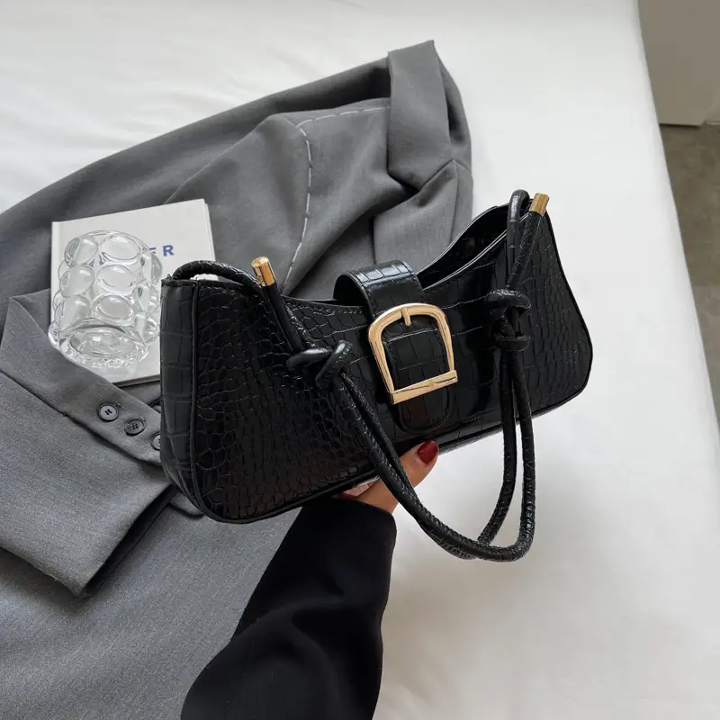 Trendy Brown Textured Shoulder Bag for Women - Image 2