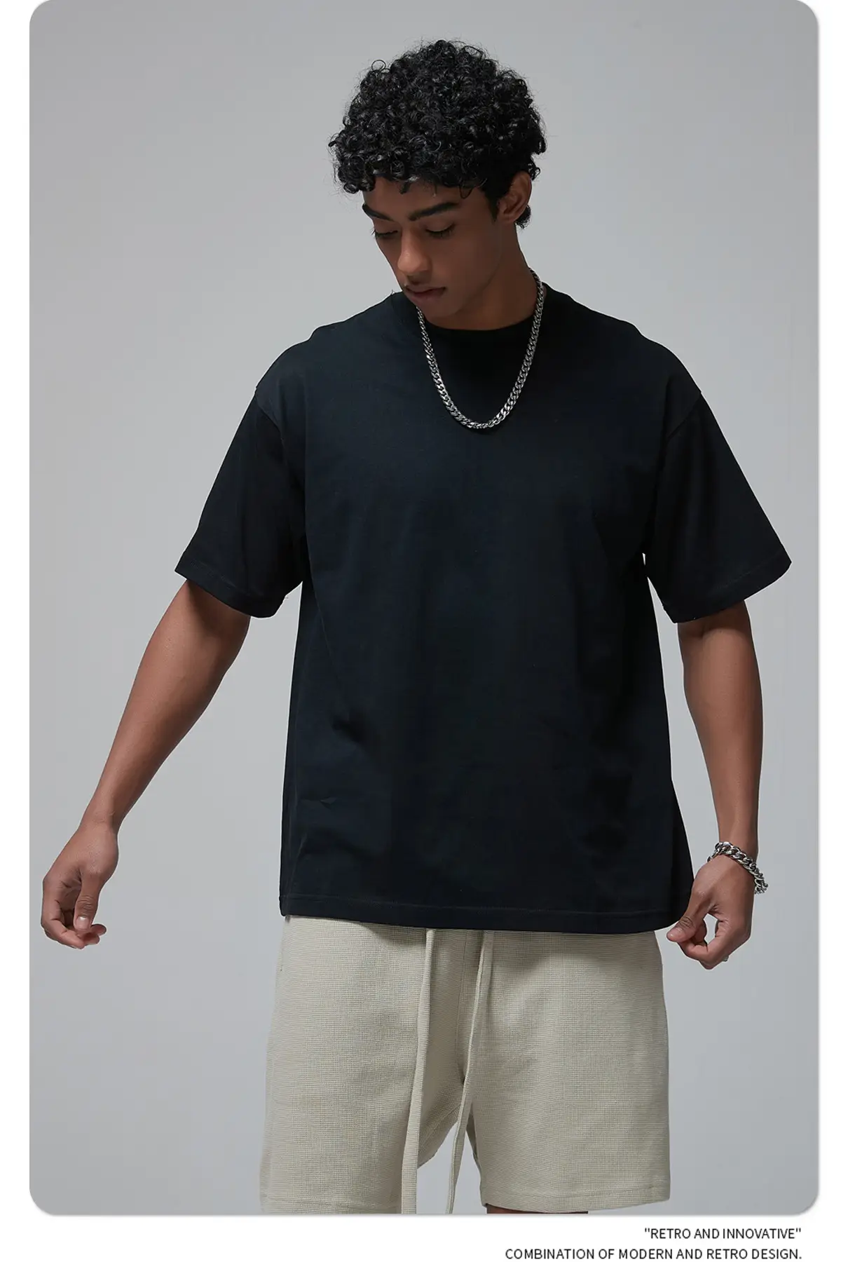 Artie Men's Double Yarn Off-Shoulder T-Shirt 230g Cotton — feature 12