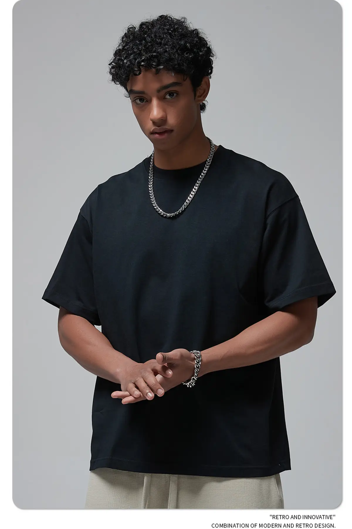 Artie Men's Double Yarn Off-Shoulder T-Shirt 230g Cotton — feature 13