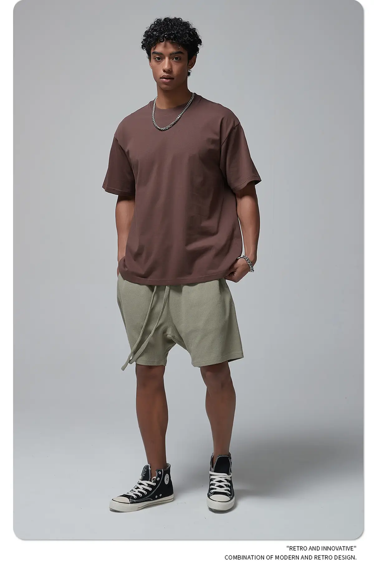Artie Men's Double Yarn Off-Shoulder T-Shirt 230g Cotton — feature 22