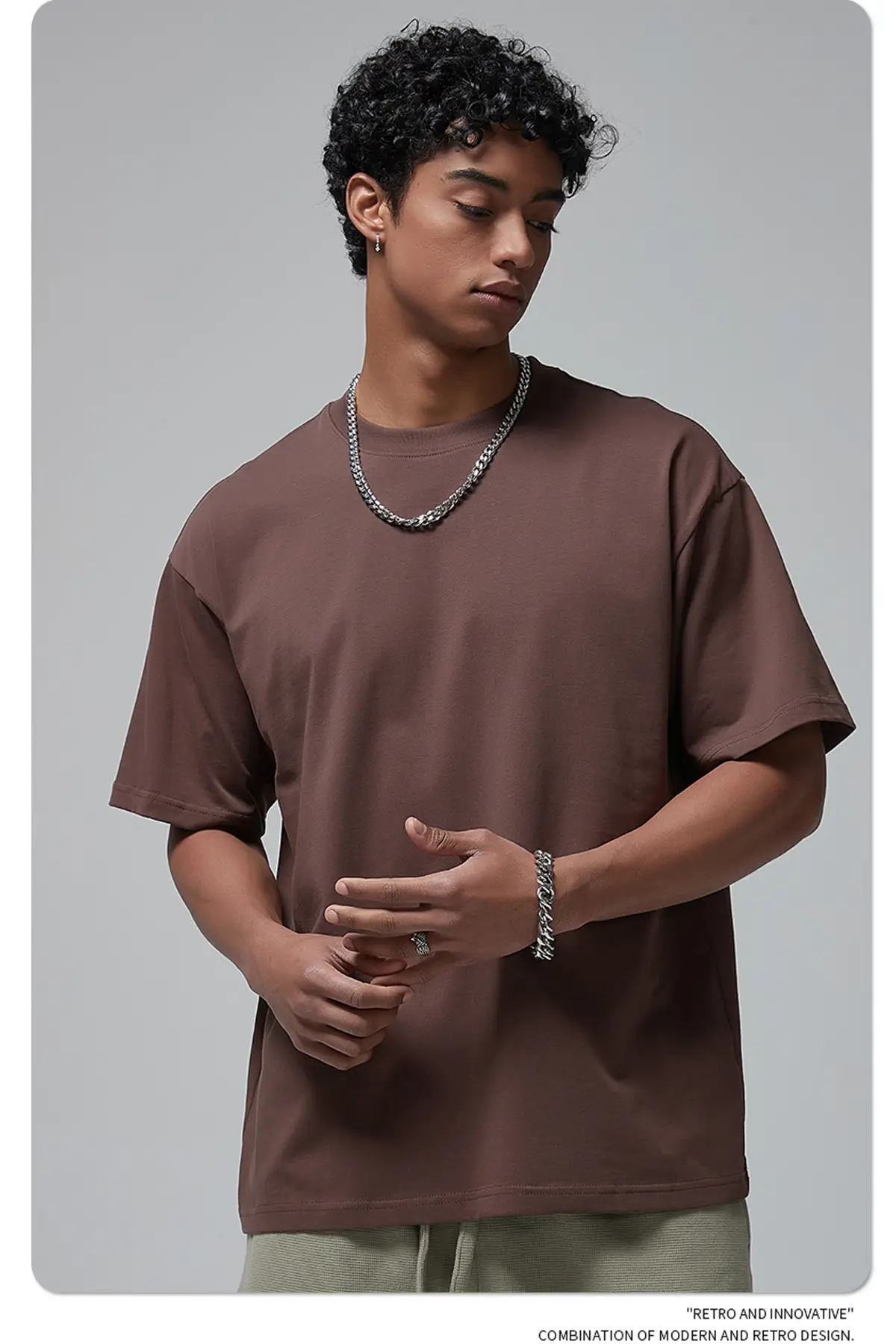 Artie Men's Double Yarn Off-Shoulder T-Shirt 230g Cotton — feature 23