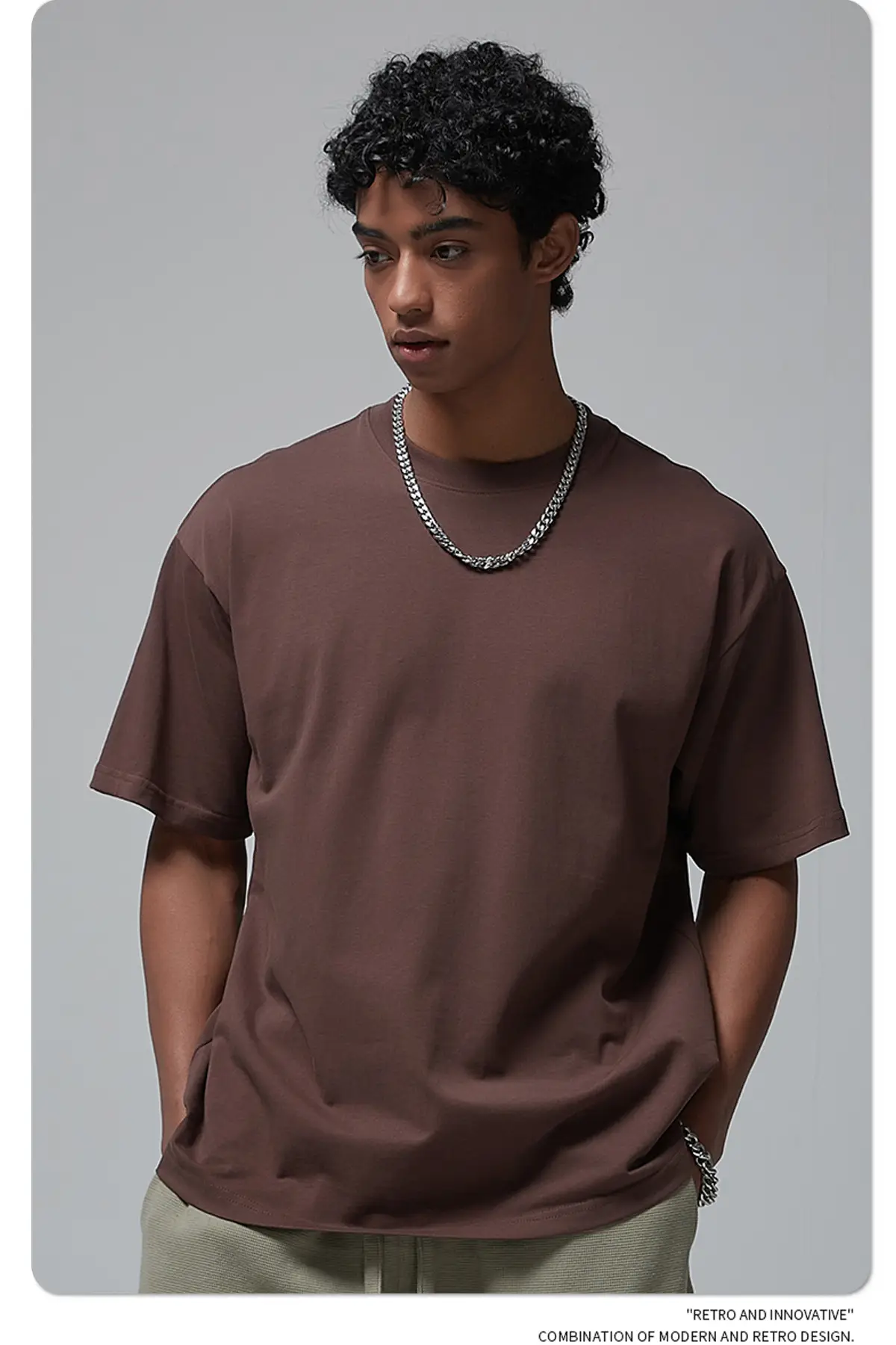 Artie Men's Double Yarn Off-Shoulder T-Shirt 230g Cotton — feature 24