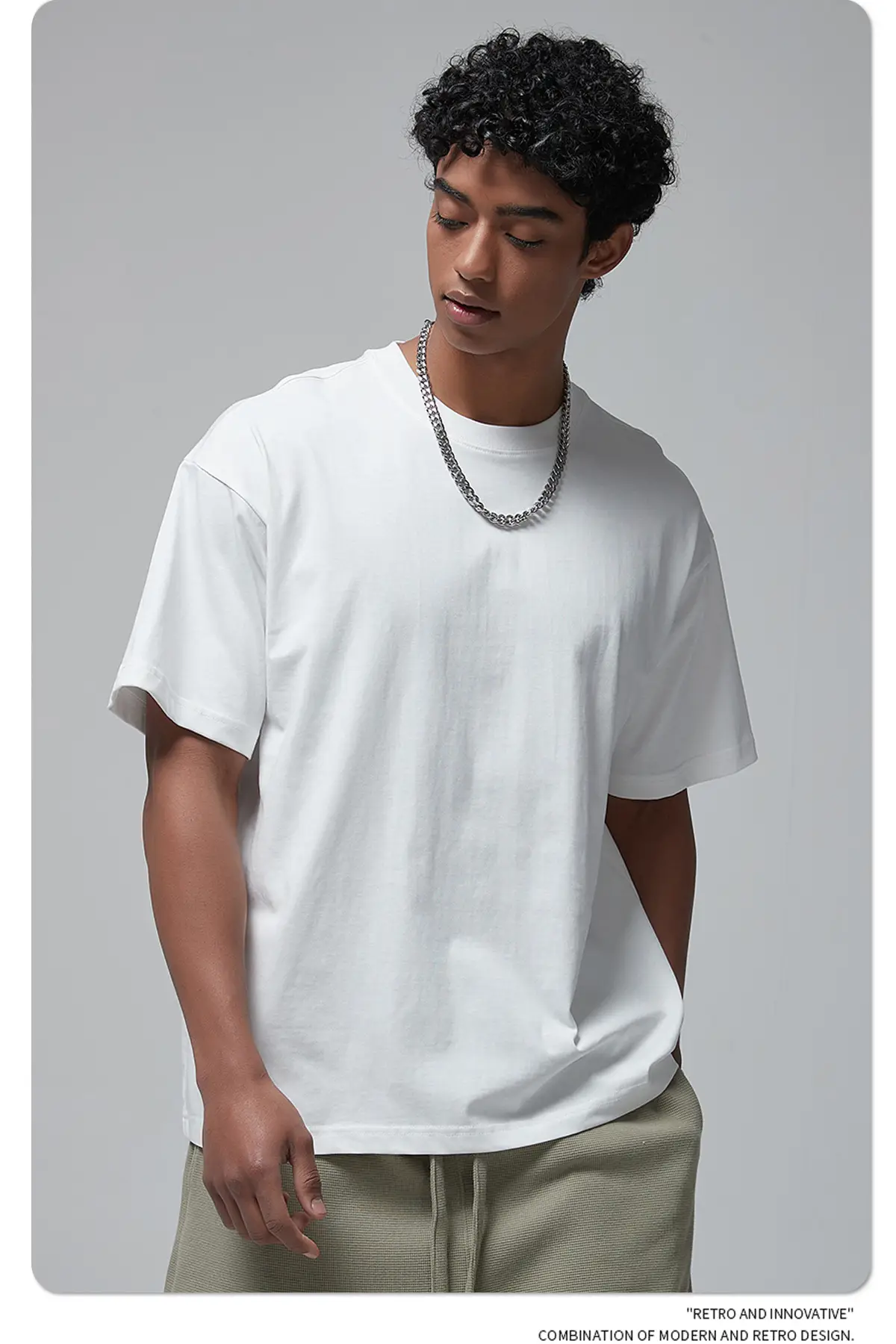 Artie Men's Double Yarn Off-Shoulder T-Shirt 230g Cotton — feature 34