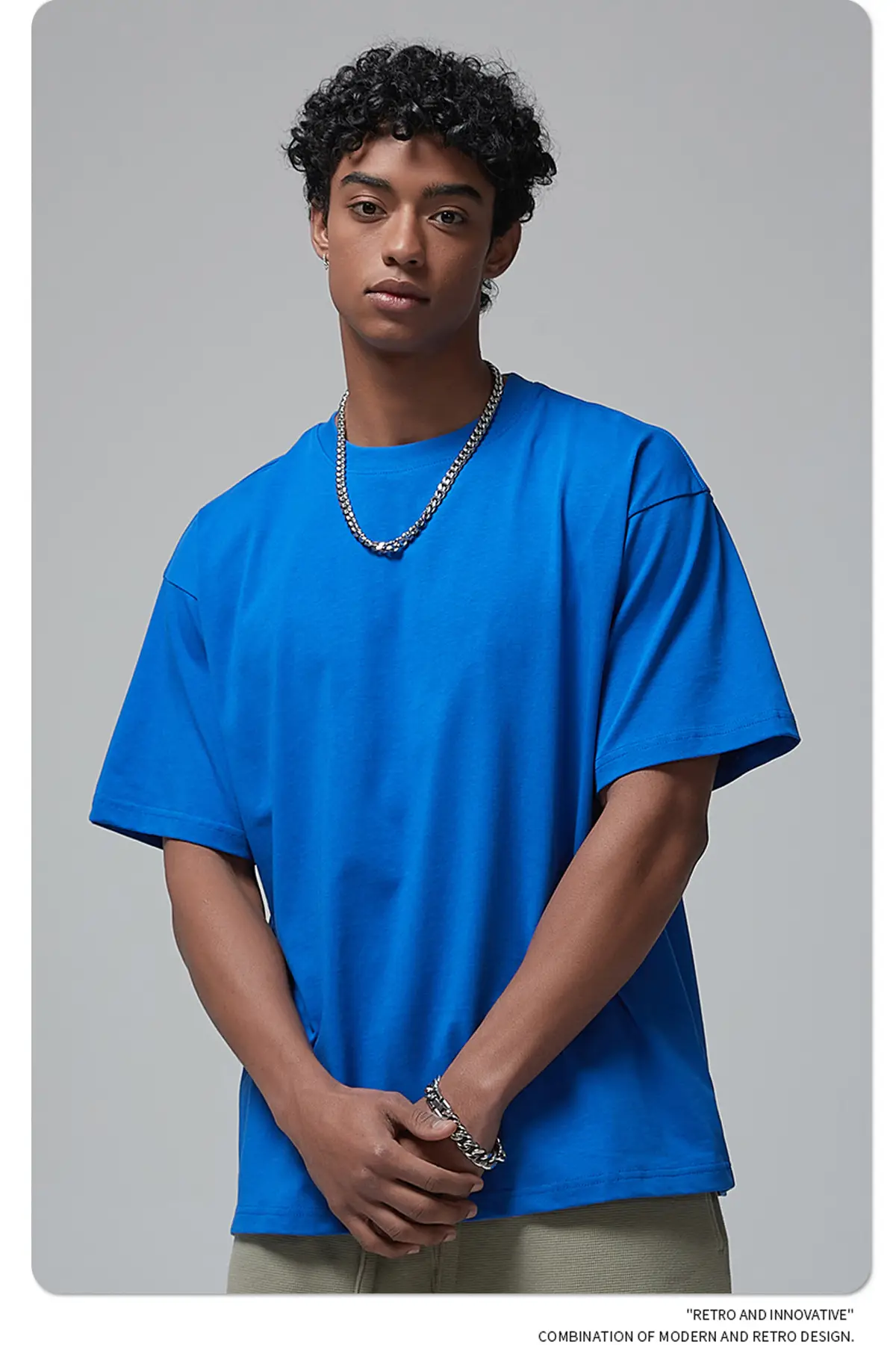 Artie Men's Double Yarn Off-Shoulder T-Shirt 230g Cotton — feature 45
