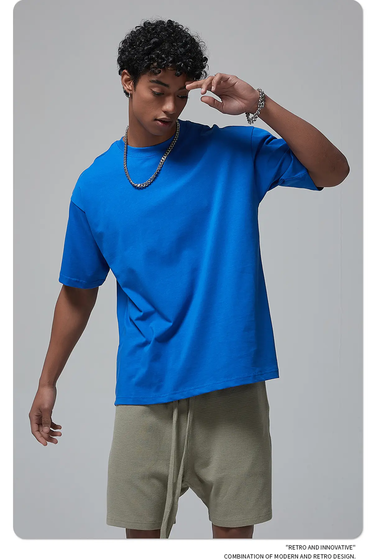 Artie Men's Double Yarn Off-Shoulder T-Shirt 230g Cotton — feature 46