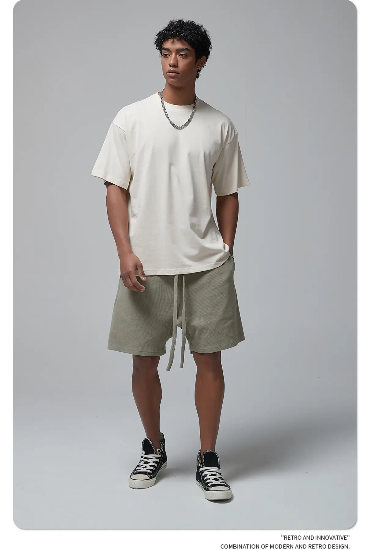 Artie Men's Double Yarn Off-Shoulder T-Shirt 230g Cotton — feature 55