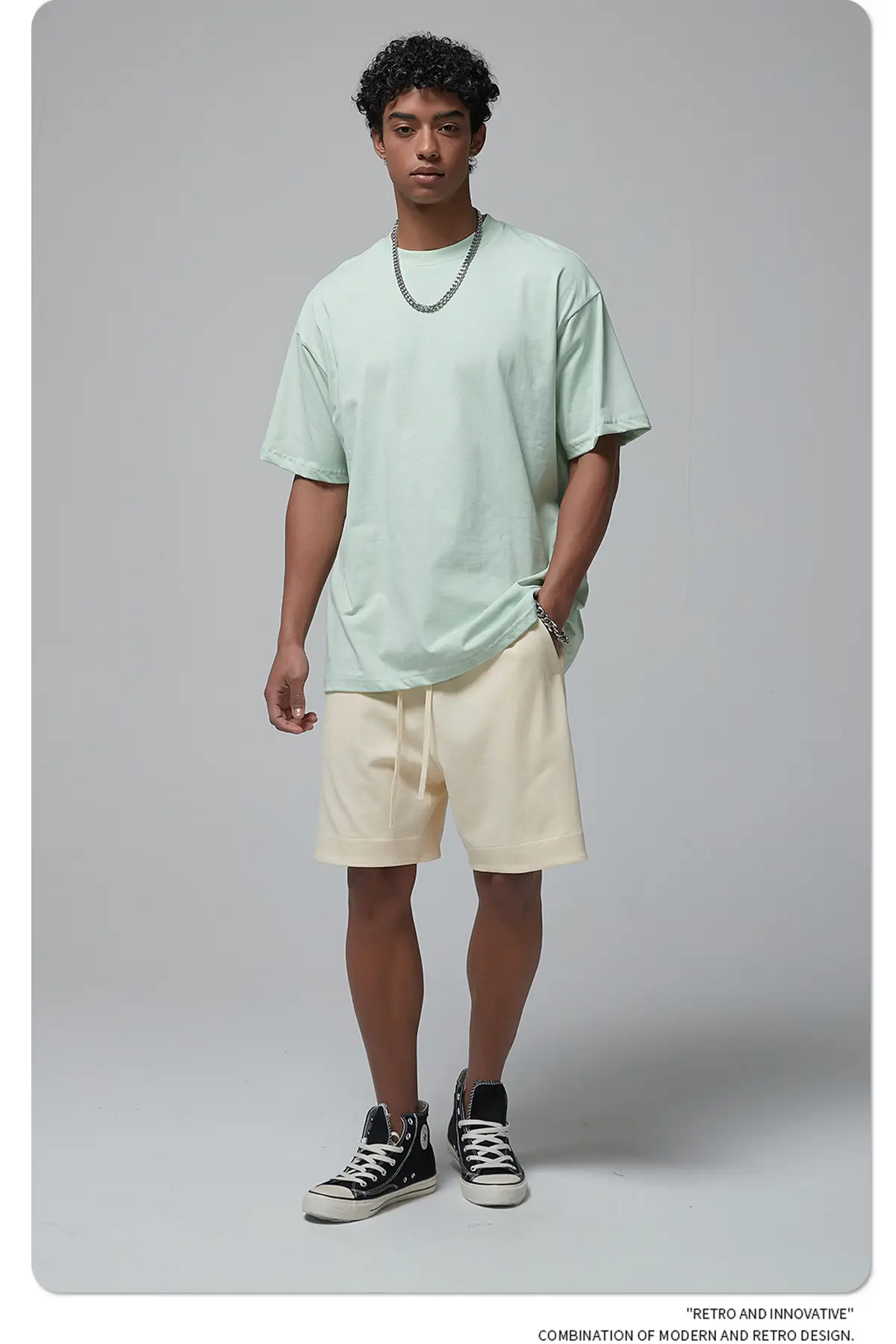 Artie Men's Double Yarn Off-Shoulder T-Shirt 230g Cotton — feature 66