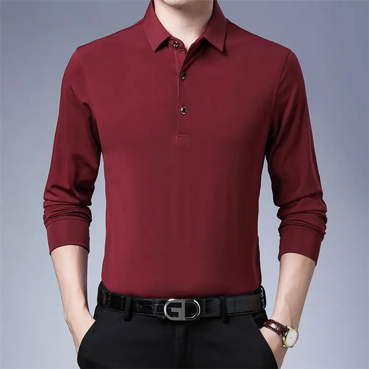 Men Maroon Slim Fit Long Sleeve Shirt - Image 8