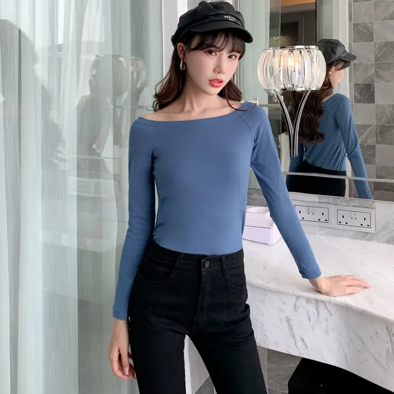 Women's Pink One-Layer Collar Shirt 2021 New Autumn Slim Fit - Image 8