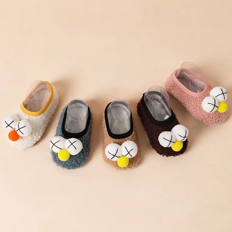 Lebei Floor Socks for Kids Winter Fleece Warm Indoor Use