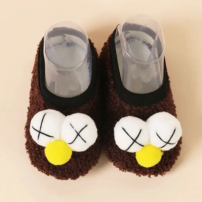 Lebei Floor Socks for Kids Winter Fleece Warm Indoor Use