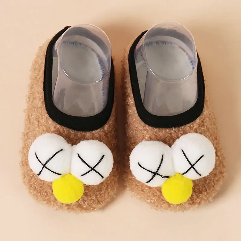 Lebei Floor Socks for Kids Winter Fleece Warm Indoor Use