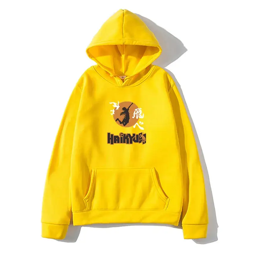 Men Orange Hoodie with Lion Print - Image 3