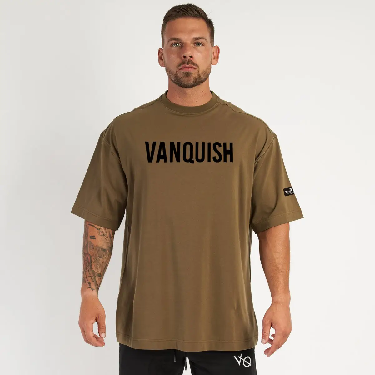 Men Grey Running Fitness T-Shirt Large Round Neck - Image 5