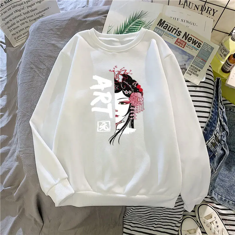 Women's Black Korean Cartoon Sweatshirt Plus Size — feature 13
