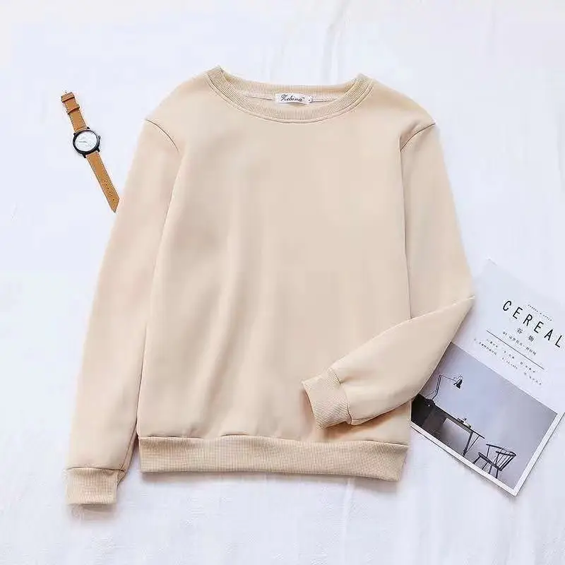 Women's Black Korean Cartoon Sweatshirt Plus Size