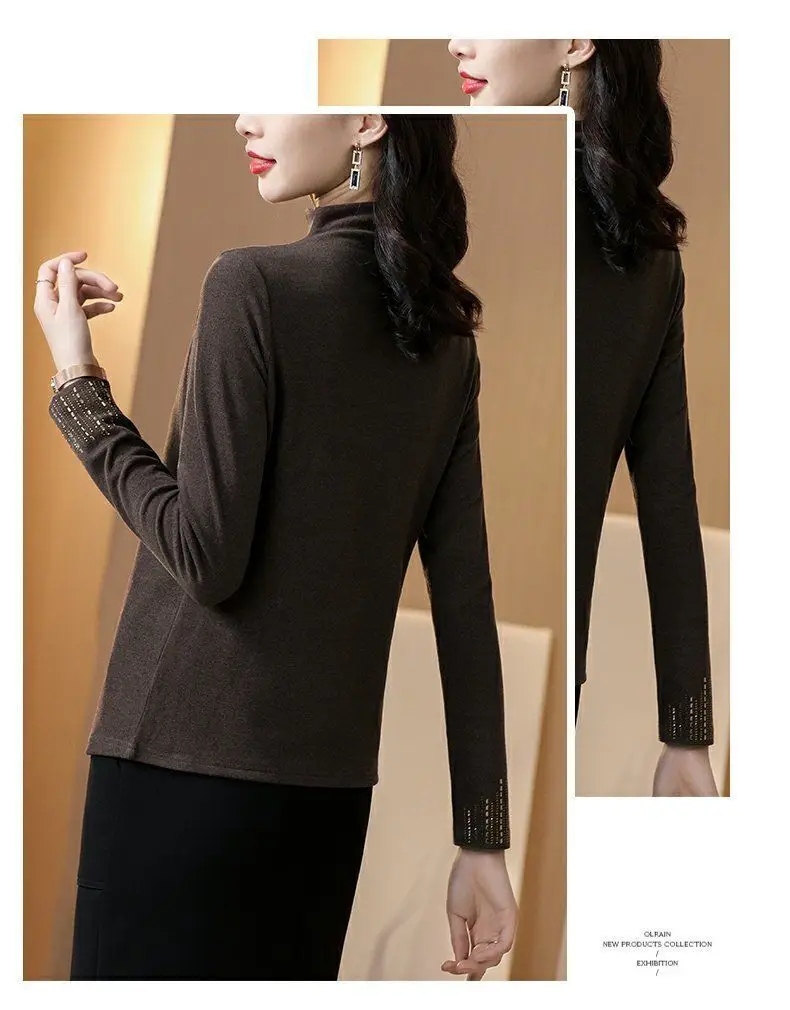 2021 Black Embroidered Long Sleeve Women's T-Shirt — feature 16